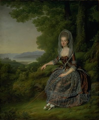 Baronesa Matilda Guiguer de Prangins en su parque en el lago de Ginebra de Jens Juel