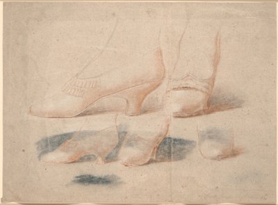 Cinco estudios de los zapatos de una dama de pie de Jens Juel