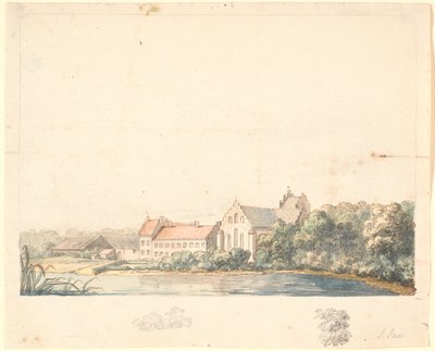 Iglesia de Herlufsholm junto al río Suså de Jens Juel