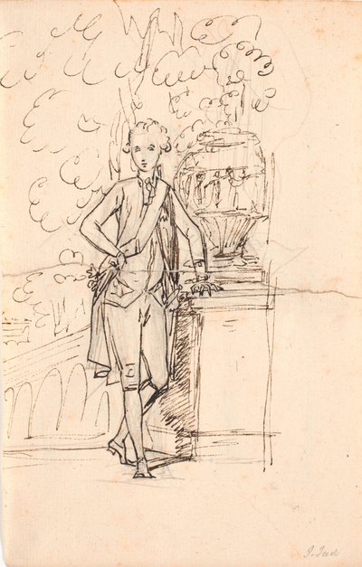 Estudio de composición para retrato de cuerpo entero de Federico VI como joven príncipe heredero de Jens Juel
