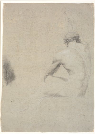Modelo sentada, vista desde la espalda, no terminada de Jens Juel