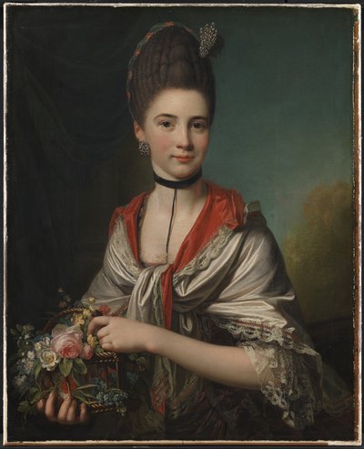 Retrato de Anna Elisabeth Battier, nacida Storp de Jens Juel