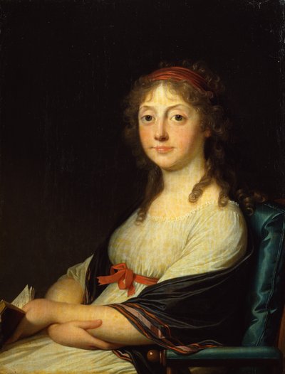 Retrato de una dama (óleo sobre lienzo) de Jens Juel