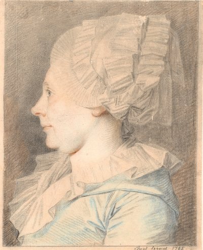 Retrato de Anne Cathrine Maaløe, nacida Basse. Perfil hacia la izquierda de Jens Juel