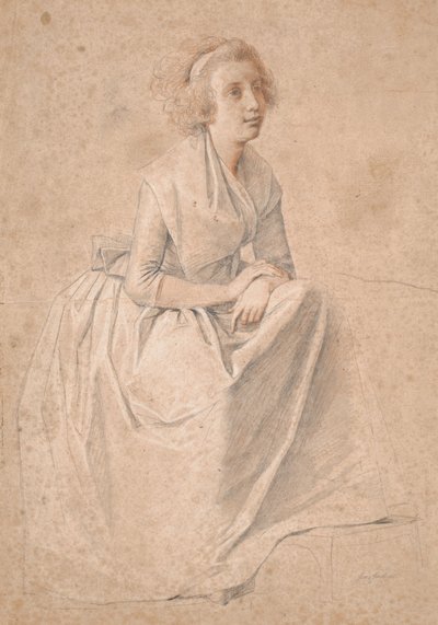 Rosine Juel, nacida Dørschel; estudio para doble retrato de Juel y su esposa en el caballete de Jens Juel
