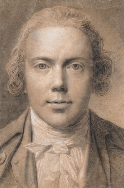 Autorretrato, busto de frente de Jens Juel