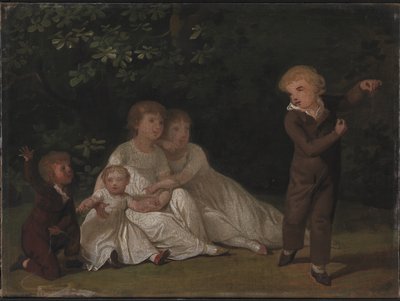 Los cinco hijos del artista en un jardín. Estudio de Jens Juel