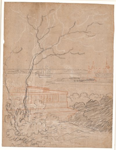 Vista desde Marienlyst sobre Kronborg de Jens Juel