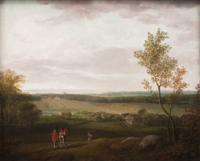 Vista del campo cerca de Jægerspris de Jens Juel