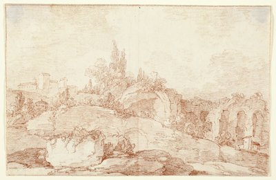 Paisaje de la Campagna italiana de Jens Petersen Lund