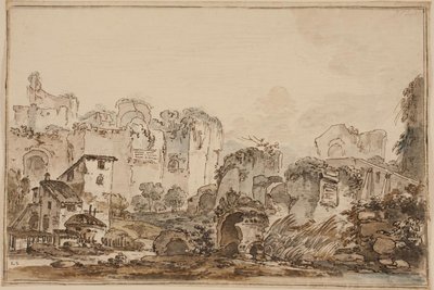 Perspectiva con ruinas, Roma antigua de Jens Petersen Lund