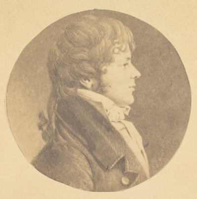 Retrato en mezzotinta de un joven de perfil, de la colección de retratos de St. Memin, 1862 de Jeremiah Gurney