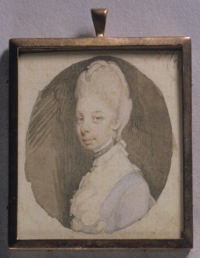 Retrato en miniatura de la reina Carlota, c.1772 de Jeremiah Meyer