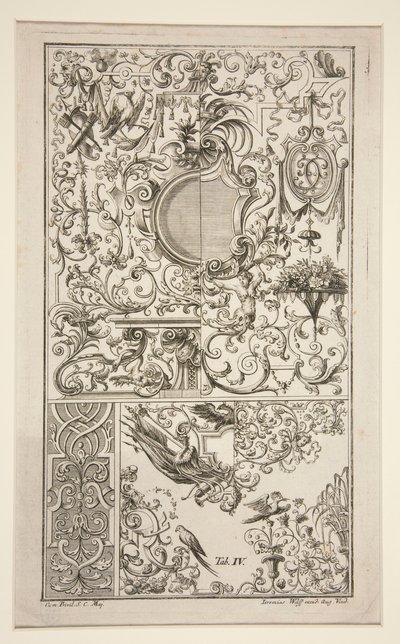 Diseño grotesco ornamental de Jeremias Wolff
