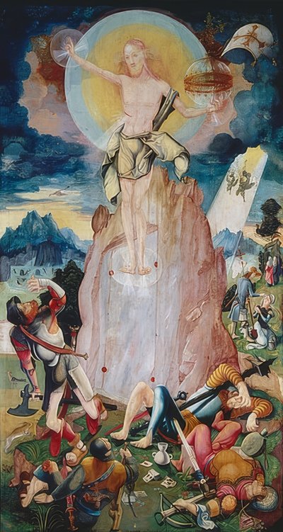Resurrección de Cristo (ala derecha del altar de Herrenberg). 1519 de Jerg Ratgeb