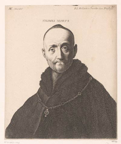 Retrato de Tomás Moro Thomas Morris (título sobre el objeto) Bustos de filósofos y reyes (título de serie) de Jerôme David (attributed to)