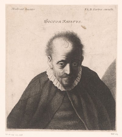 Retrato del doctor Fausto Doctor Fausto. (título en el objeto) Bustos de filósofos y reyes (título de serie) de Jerôme David (attributed to)