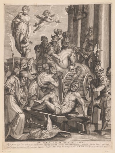 Martelaarschap van H. Erasmo El martirio más cruel de los dioses Erasmo. (título en el objeto) de Jerôme David