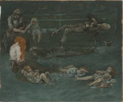 Banco de parque de noche de Jerome Myers