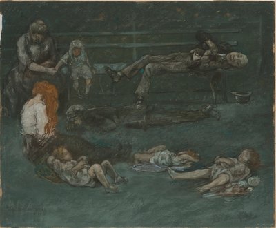Banco del parque por la noche de Jerome Myers