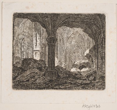 Interior de la misma ruina 1806 de Jes Bundsen