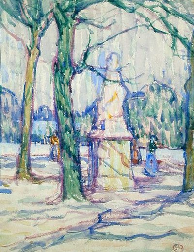 En los Jardines de Luxemburgo, c.1911 de Jessica Stewart Dismorr