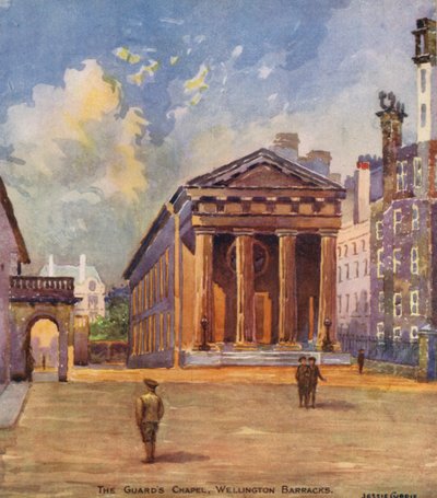 Capilla de la Guardia, cuartel de Wellington (litografía en color) de Jessie Currie
