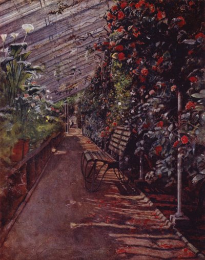 Casa Chiswick, El invernadero (litografía a color) de Jessie MacGregor