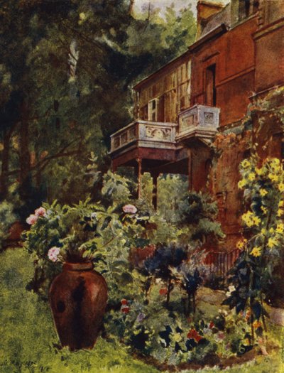 Leighton House, el balcón del estudio, desde el jardín de Jessie MacGregor