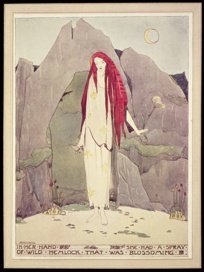 Ilustración de "A House of Pomegranates" de Oscar Wilde, publicada en 1891, este ejemplar 1915 de Jessie Marion King
