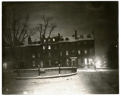 Plaza Louisburg, Boston Jenny Lind vivió en la casa de la esquina, Boston, EE.UU., c.1902-10 de Jessie Tarbox Beals