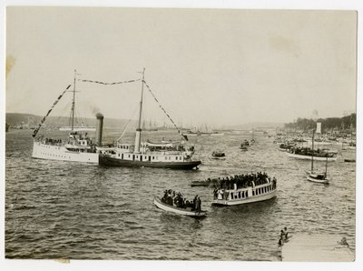 Desfile Naval, 25 de septiembre Vista general hacia la Tumba de Grant de Jessie Tarbox Beals