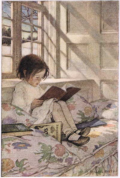 Una niña leyendo, de "A Child