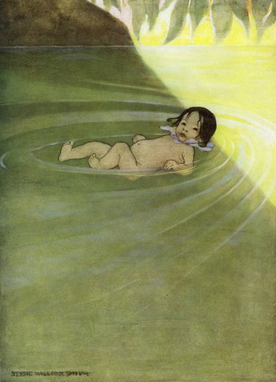 Ilustración para The Water Babies de Charles Kingsley (litografía en color) de Jessie Willcox Smith