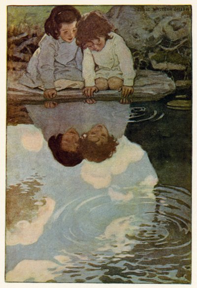 Looking-Glass River (litografía en color) de Jessie Willcox Smith