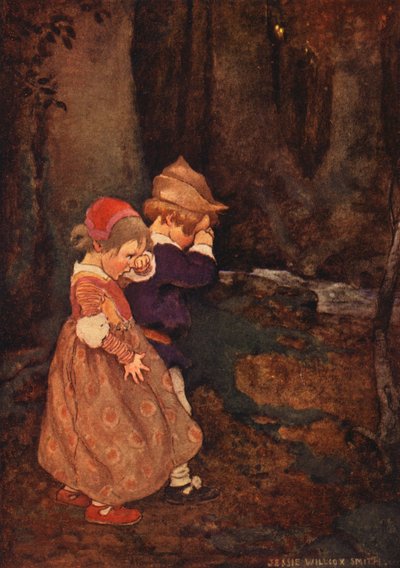 The Babes In The Wood (litografía en color) de Jessie Willcox Smith