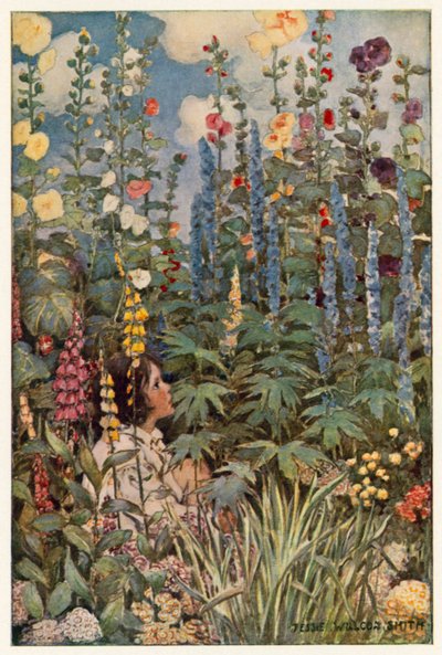 Las flores (litografía en color) de Jessie Willcox Smith