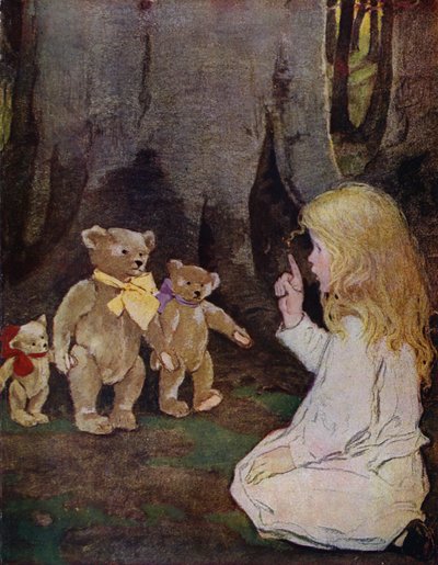 Los tres osos (litografía en color) de Jessie Willcox Smith