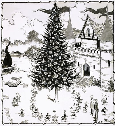 Árbol de Navidad rodeado de animales bailarines de Jesus Blasco