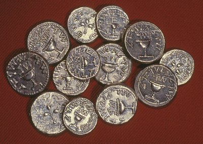 Un tesoro de siclos, Jerusalén herodiana, c.66-70 d.C. de Jewish School