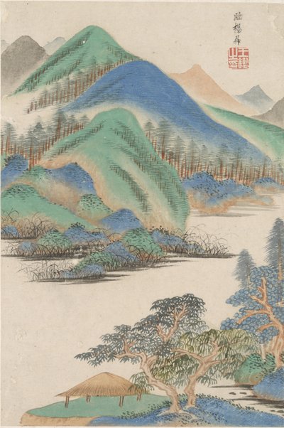 Paisaje al Estilo de Varios Maestros Antiguos: Al Estilo de Yang Sheng, 1669 de Wang Jian