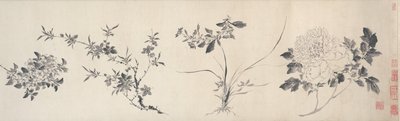 Flores de las cuatro estaciones, dinastía Ming de Jiayan Chen