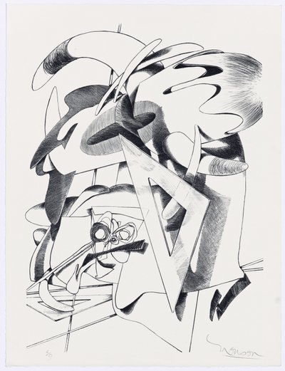 Abstracción con triángulo de Jim Monson