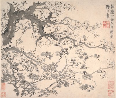 Flores de Ciruelo, fechado en 1757 de Jin Nong