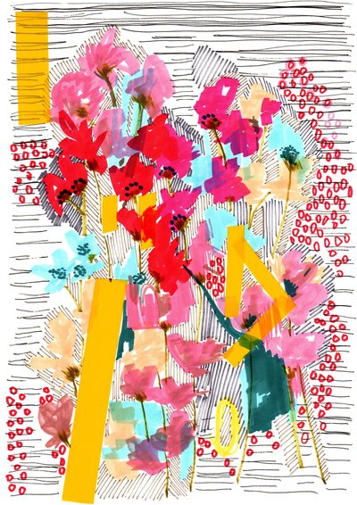 Garabato floral 3, 2013 de Jo Chambers