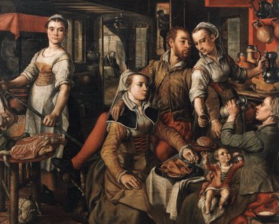 Alegoría de la Negligencia Alegoría de la Imprudencia, 1563 de Joachim Beuckelaer