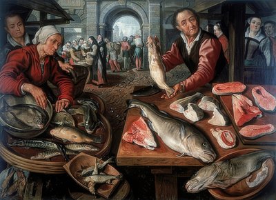 Mercado de pescado de Joachim Beuckelaer