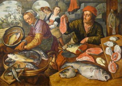 Francés: Le Marché aux poissons Mercado del pescado de Joachim Beuckelaer