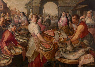 Pescadería (óleo sobre tabla) de Joachim Beuckelaer