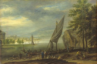 Paisaje del puerto de Joachim Franz Beich